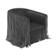 Shag Me Performance Vegan Leather Swivel Accent Chair - Black and White