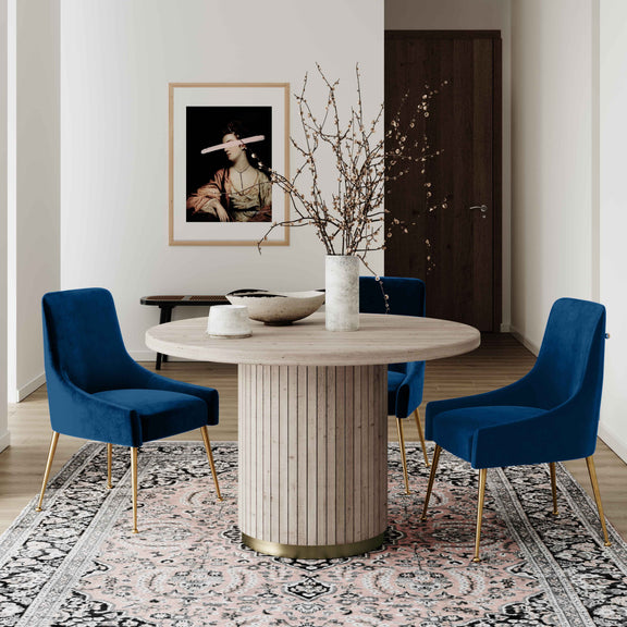 Beatrix Performance Velvet Dining Chair - Navy