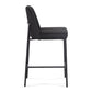 Sydney Performance Velvet Counter Stool Set of 2 - Black