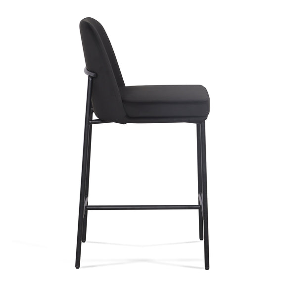 Sydney Performance Velvet Counter Stool Set of 2 - Black