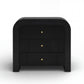 Hump 38" Arched 3-Drawer Bedside Chest - Black