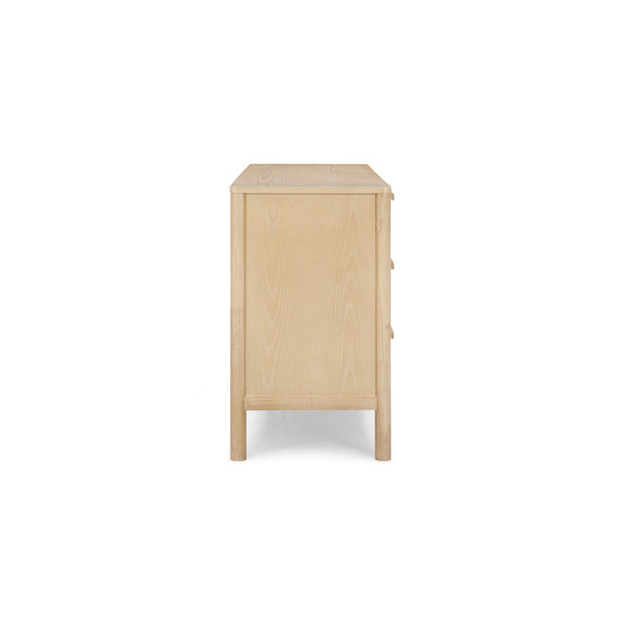 Tyra 62" Ash 6-Drawer Dresser - Natural