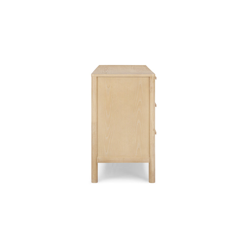 Tyra 62" Ash 6-Drawer Dresser - Natural