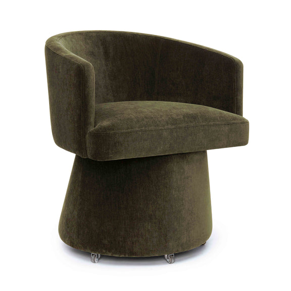Kristen Rolling Desk Chair - Olive Green
