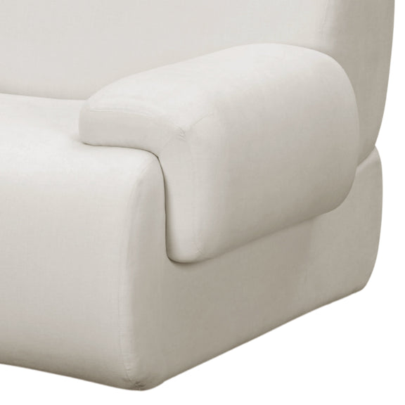 Zenith 5-Piece Contract-Grade Upcycled Fabric Modular Sectional - Cream / RAF