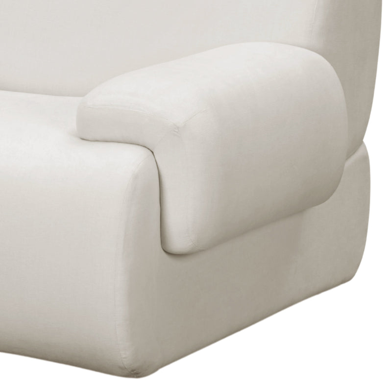Zenith 5-Piece Contract-Grade Upcycled Fabric Modular Sectional - Cream / RAF