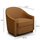 Cettie Performance Velvet Accent Chair - Cognac