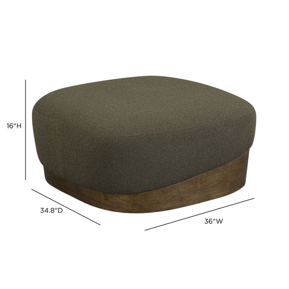 Domina Boucle Ottoman - Kale Green