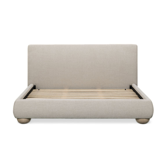 Rayne Textured Fabric Bed - Cream