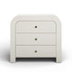 Hump 38" Arched 3-Drawer Bedside Chest - White
