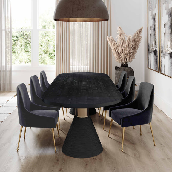 Beatrix Performance Velvet Dining Chair - Grey