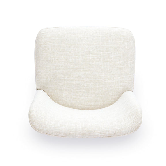 Melissa Performance Fabric Rolling Dining Chair - Cream