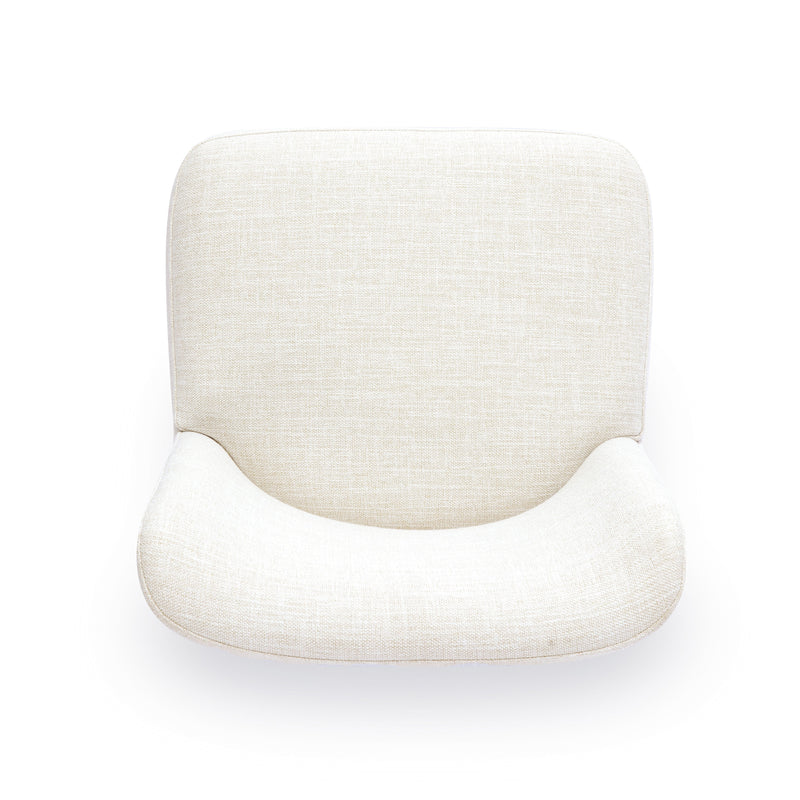 Melissa Performance Fabric Rolling Dining Chair - Cream