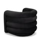 Curves Performance Velvet Swivel Accent Chair - Black
