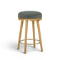 Oodle Performance Vegan Mohair Bar and Counter Stool - Green / Natural Ash / Counter Height