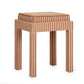 Kora Cotton Jute Contract-Grade Accent Stool - Terracotta