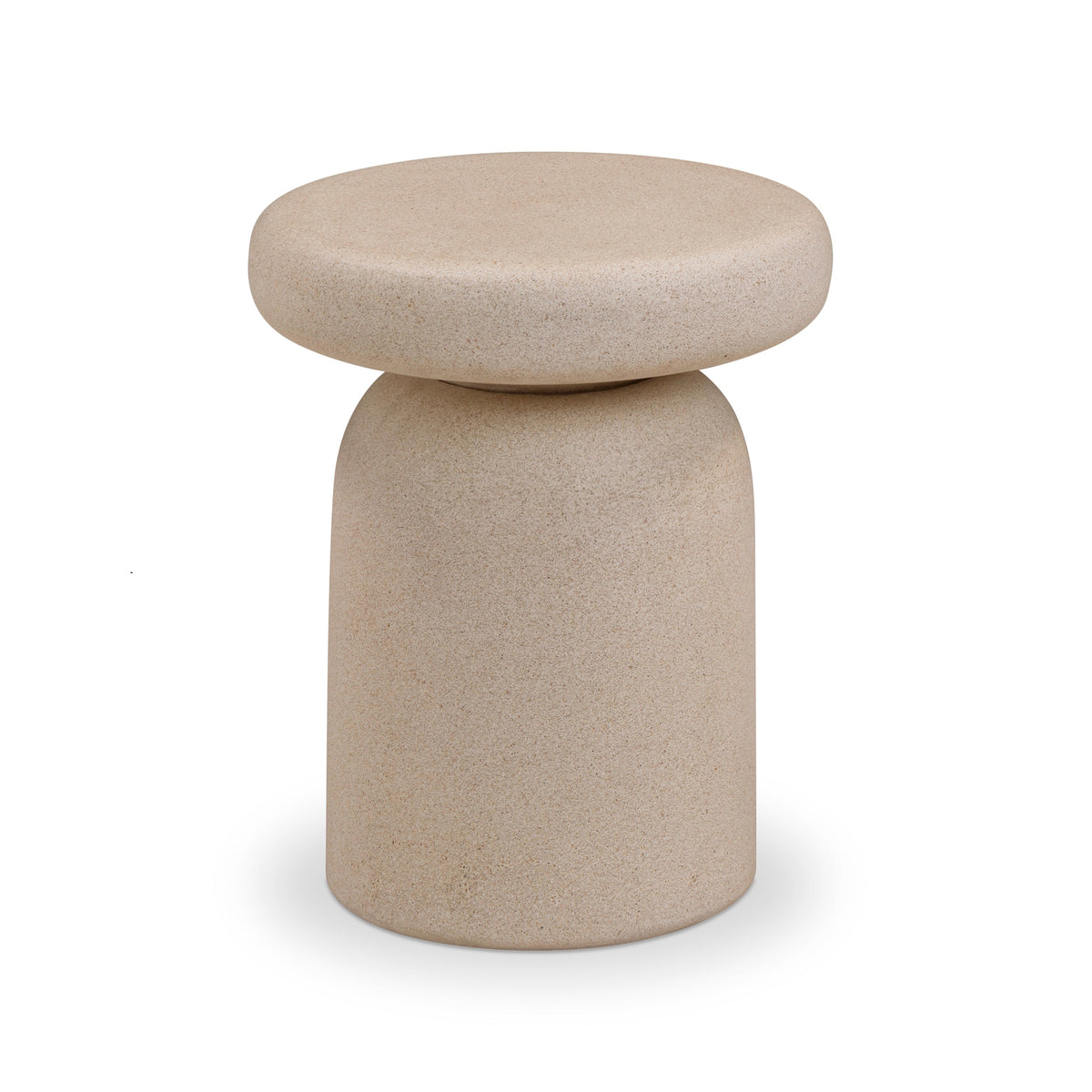 Lydia Concrete Indoor/Outdoor Side Table - Cream