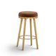 Oodle Performance Vegan Mohair Bar and Counter Stool - Bronze / Natural Ash / Bar Height