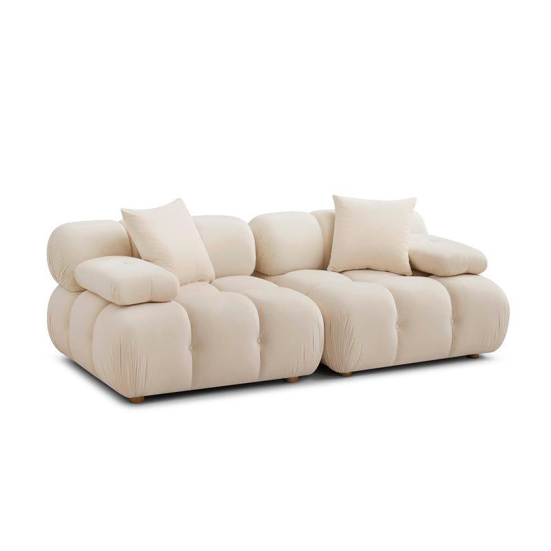 Calliope 79" Modular Loveseat - Off-White