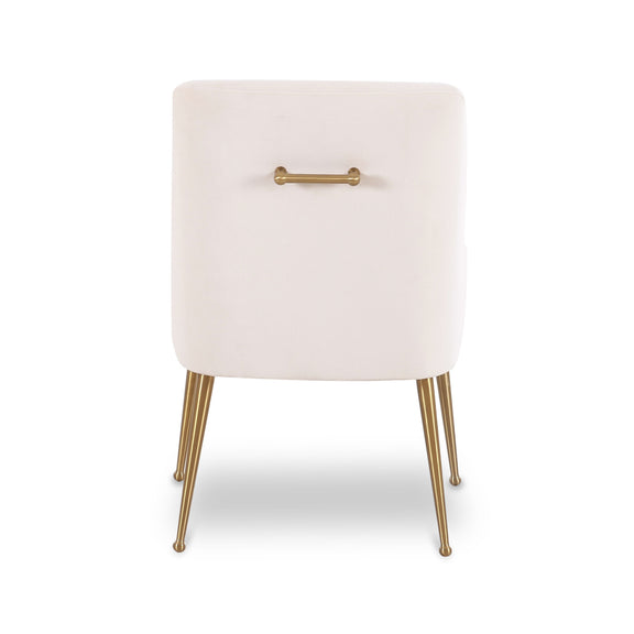 Beatrix Performance Velvet Dining Chair - Cream