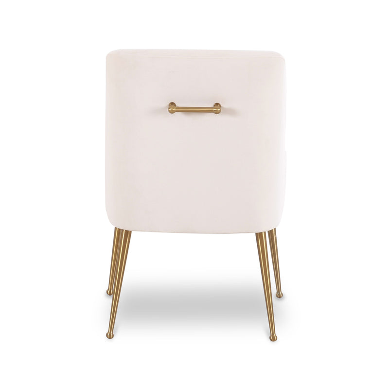 Beatrix Performance Velvet Dining Chair - Cream