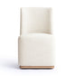 Melissa Performance Fabric Rolling Dining Chair - Cream