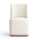 Melissa Performance Fabric Rolling Dining Chair - Cream