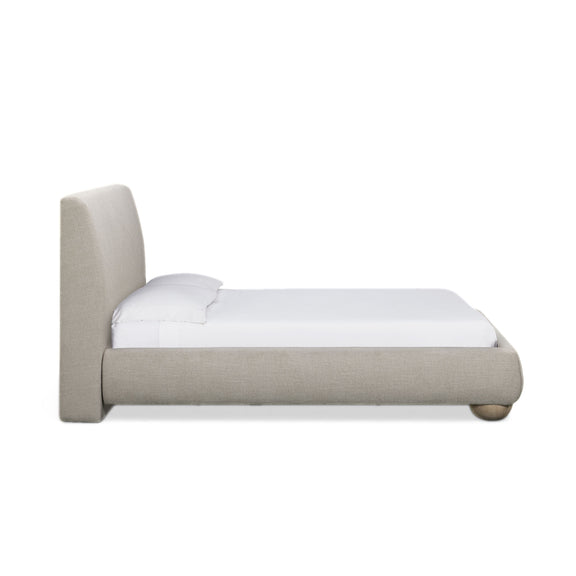 Rayne Textured Fabric Bed - Cream