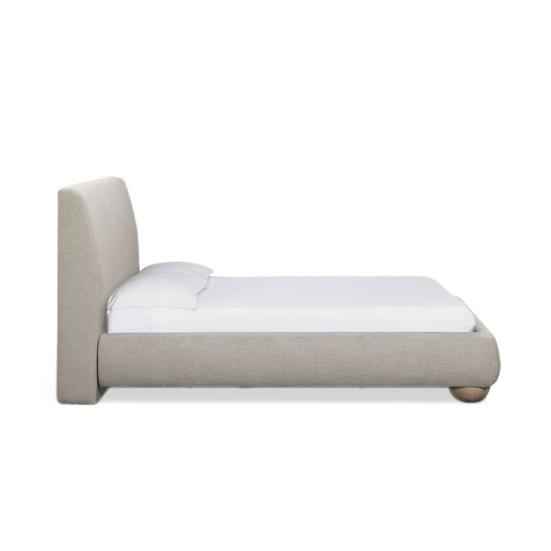 Rayne Textured Fabric Bed - Cream