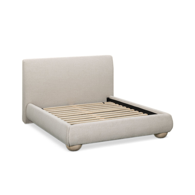 Rayne Textured Fabric Bed - Cream