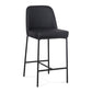 Sydney Performance Vegan Leather Counter Stool - Set of 2 - Black
