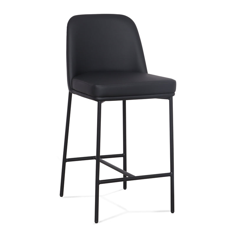 Sydney Performance Vegan Leather Counter Stool - Set of 2 - Black