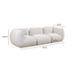 Arezza 115" Stone White Contract-Grade Basketweave Chenille Modular Sofa