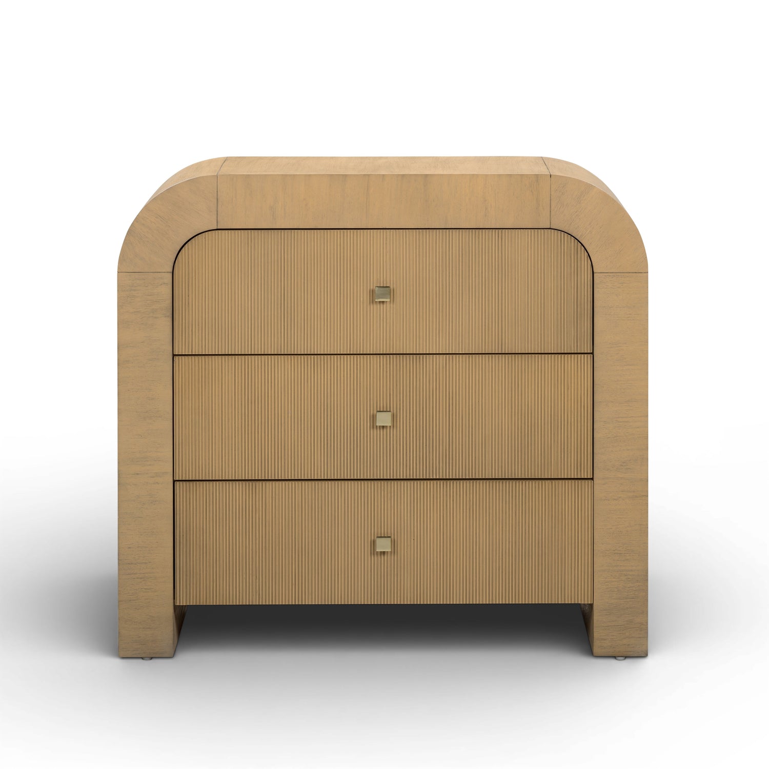 Hump 38" Arched 3-Drawer Bedside Chest - Natural