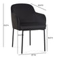Sydney Performance Velvet Armchair - Set of 2 - Black