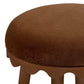 Oodle Performance Vegan Mohair Bar and Counter Stool - Bronze / Light Walnut / Counter Height
