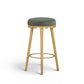 Oodle Performance Vegan Mohair Bar and Counter Stool - Green / Natural Ash / Bar Height