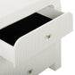 Hump 38" Arched 3-Drawer Bedside Chest - White