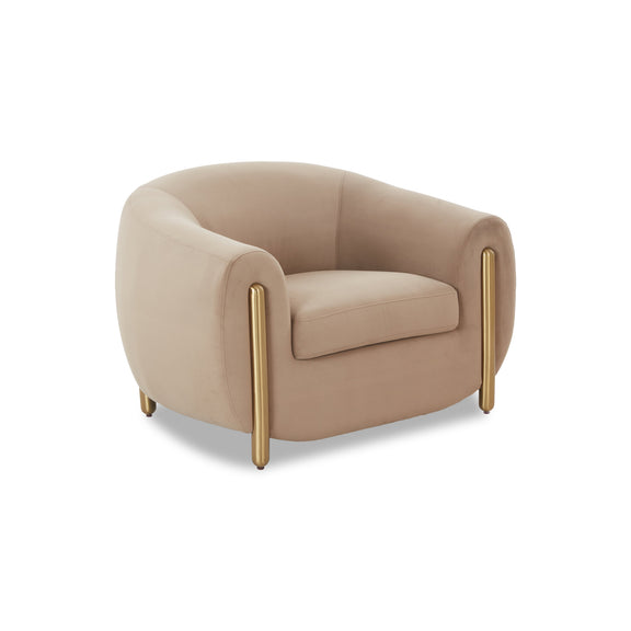 Lina Accent Chair by Inspire Me! Home Decor - Cafe Au Lait