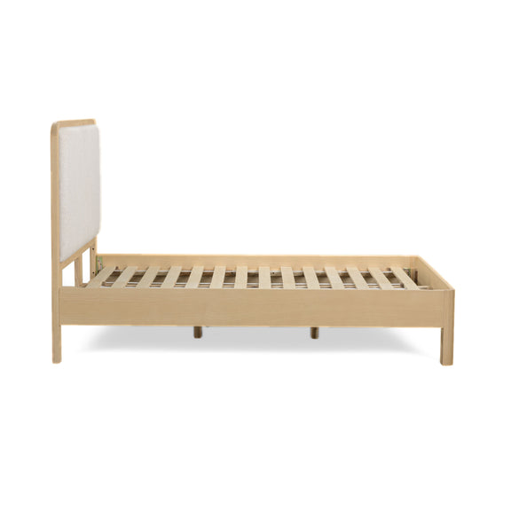 Rafaelle Natural Solid Ash Bed - Cream,Natural