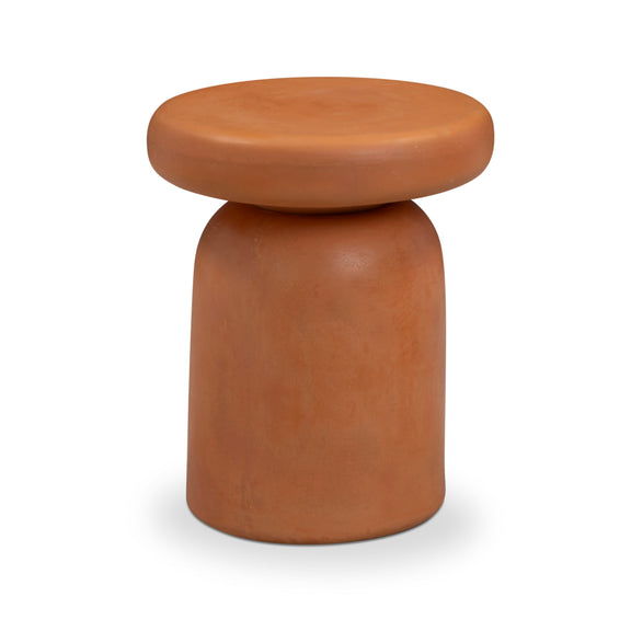 Lydia Concrete Indoor/Outdoor Side Table - Orange