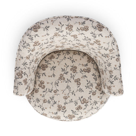 Skyla Swivel Chair - Beige Floral