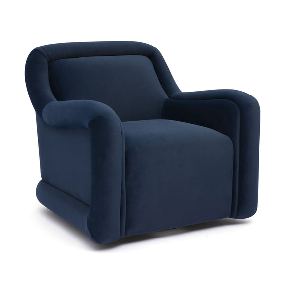 Charli Performance Swivel Chair - Dark Blue