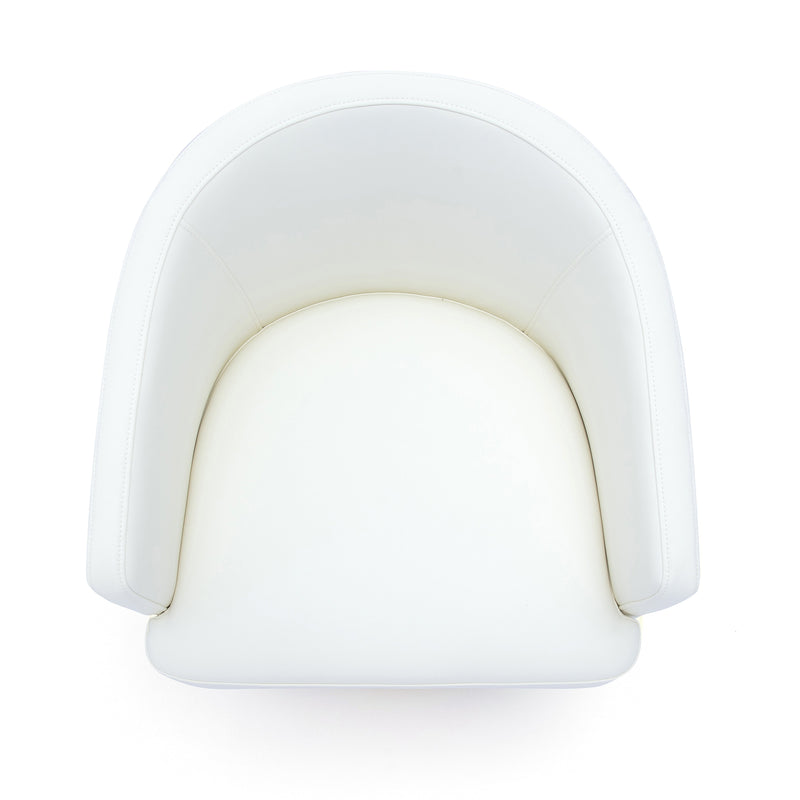 Kristen Rolling Desk Chair - Off-White