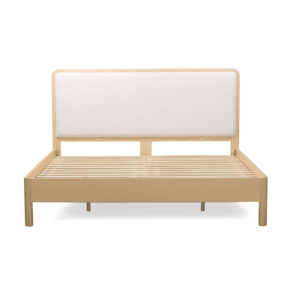 Rafaelle Natural Solid Ash Bed - Cream,Natural