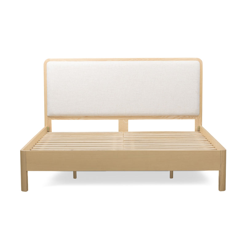 Rafaelle Natural Solid Ash Bed - Cream,Natural