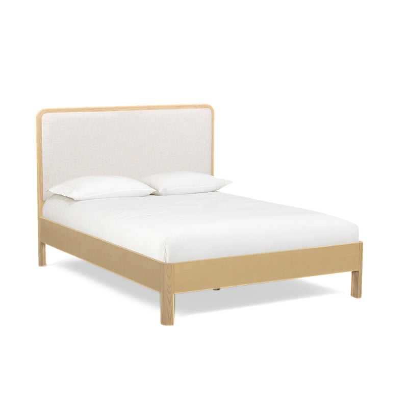 Rafaelle Natural Solid Ash Bed - Cream,Natural