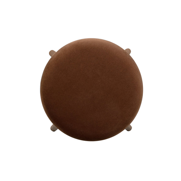 Oodle Performance Vegan Mohair Bar and Counter Stool - Bronze / Light Walnut / Counter Height