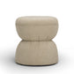 Tomlin Ruched Performance Fabric Game Ottoman - Tan