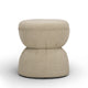 Tomlin Ruched Performance Fabric Game Ottoman - Tan